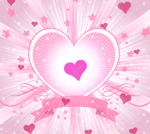 Gif animé coeur rose